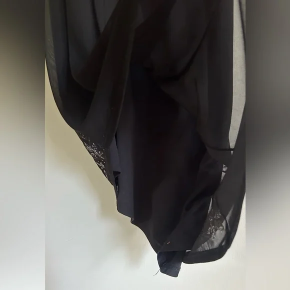 Y2K BYER TOO! Asymmetric Sparkly Midi Slip Dress Whimsigoth Fairy Grunge Sz L - Picture 9 of 15